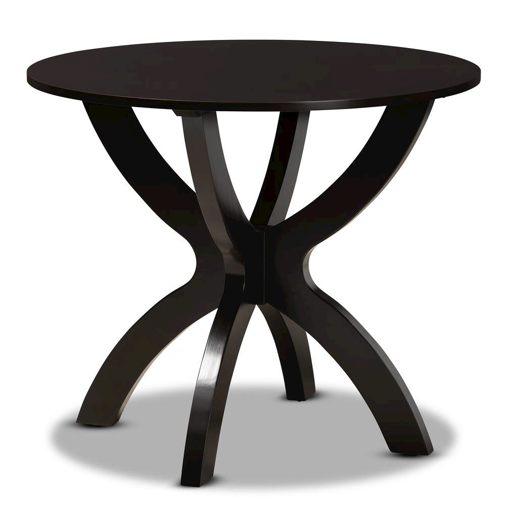 Transitional Dark Brown Finished Wood 5-Piece Dining Set. Picture 12