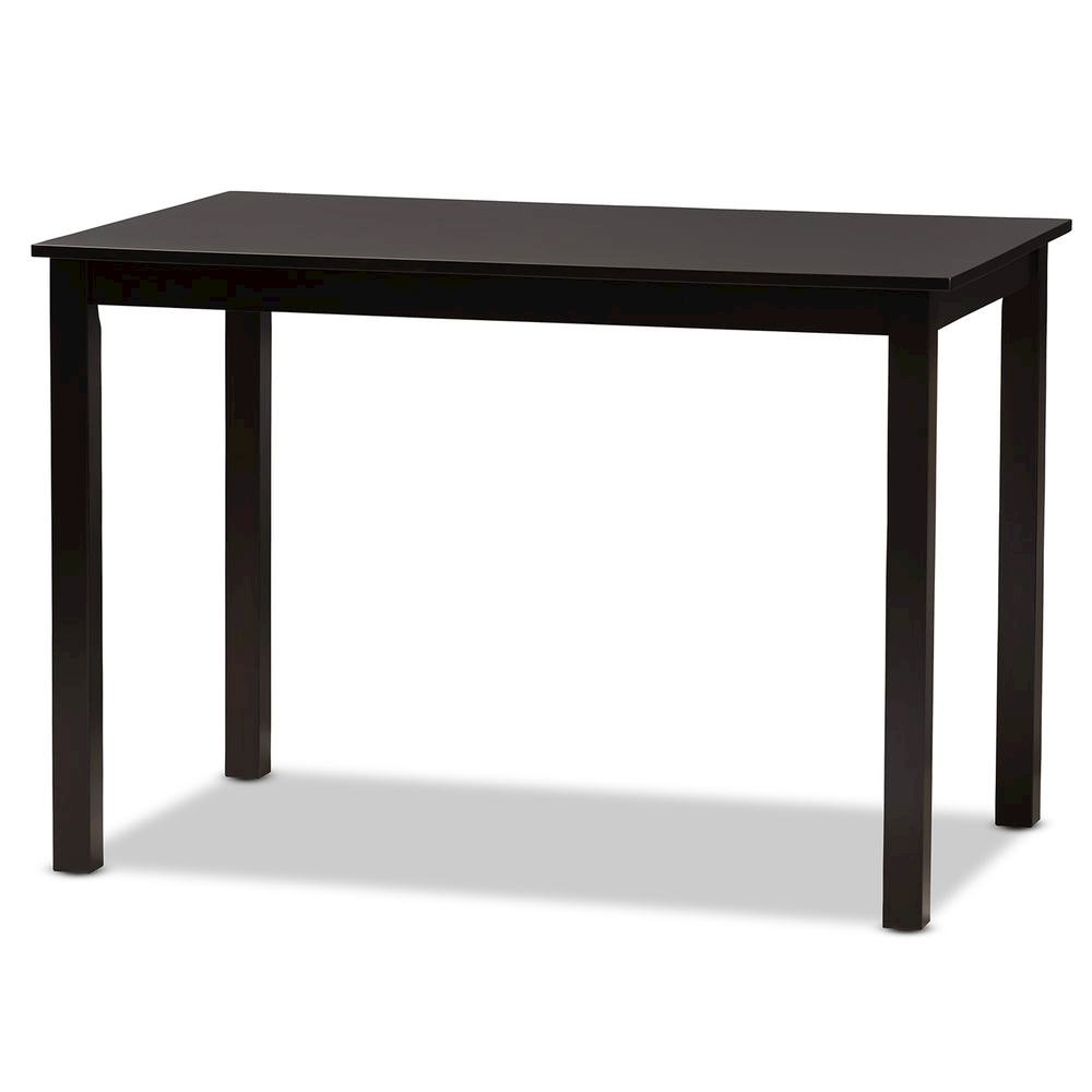 Transitional Dark Brown Finished Wood 5-Piece Dining Set. Picture 12