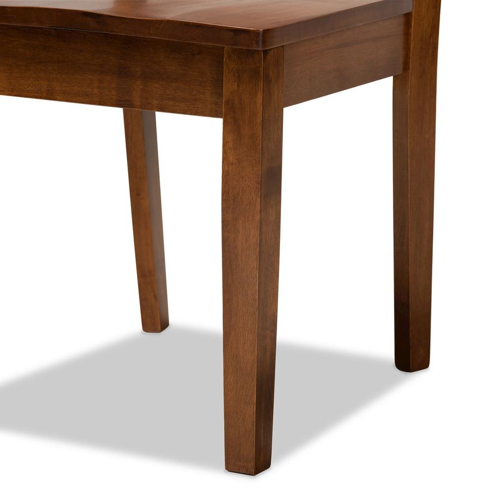 Transitional Walnut Brown Finished Wood 2-Piece Dining Chair Set. Picture 13