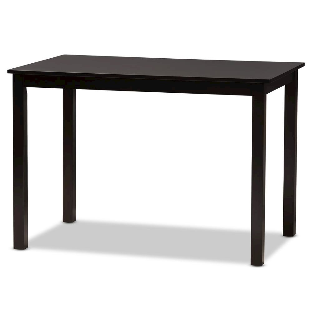 Sand Fabric Upholstered and Dark Brown Finished Wood 5-Piece Dining Set. Picture 12