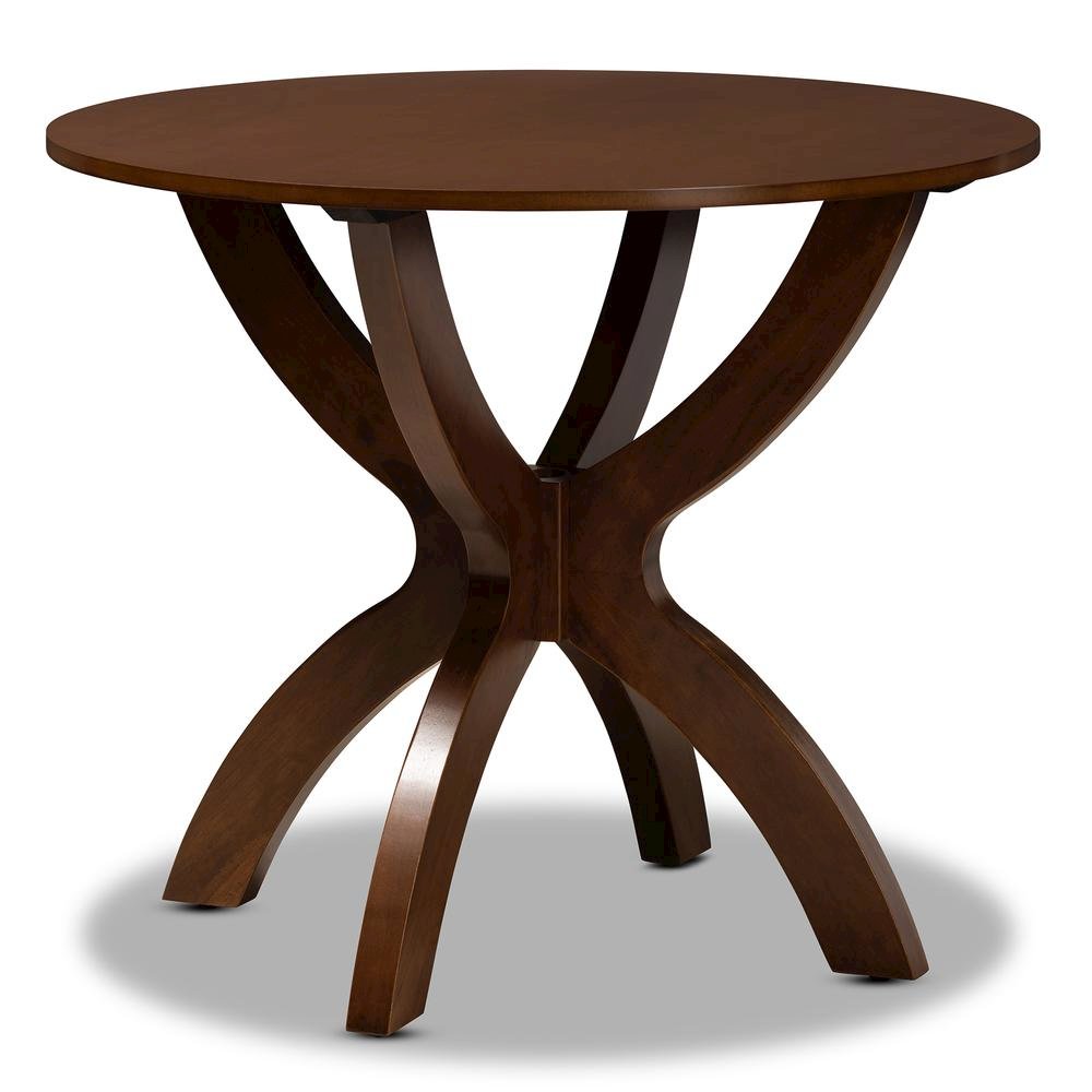 Anila Modern and Contemporary Walnut Brown Finished Wood 5-Piece Dining Set. Picture 12