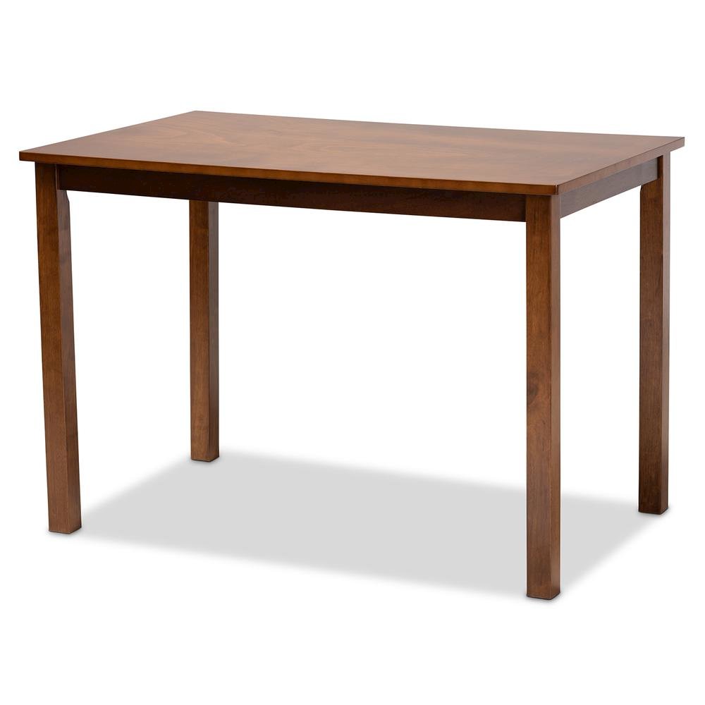 Nicolette Modern and Contemporary Walnut Brown Finished Wood 5-Piece Dining Set. Picture 12