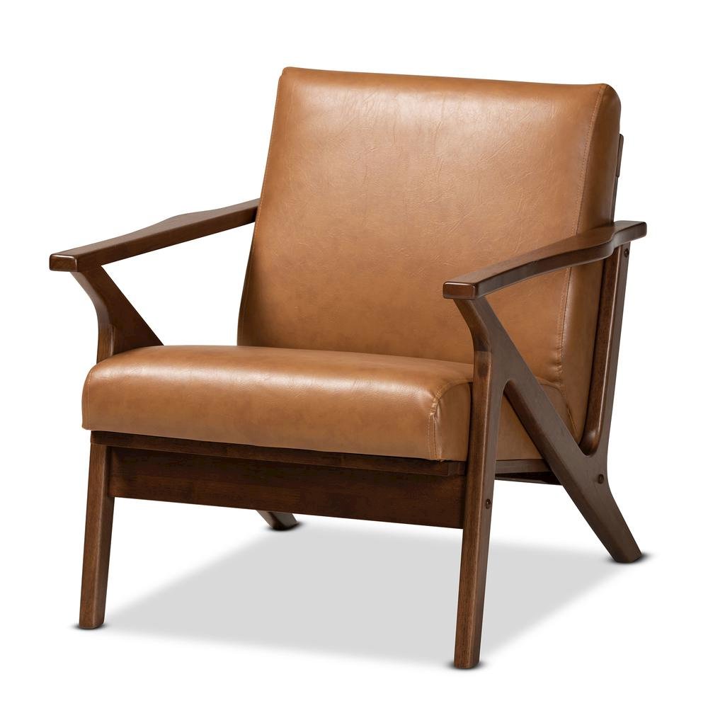 Leather Effect Lounge Chair. Picture 10