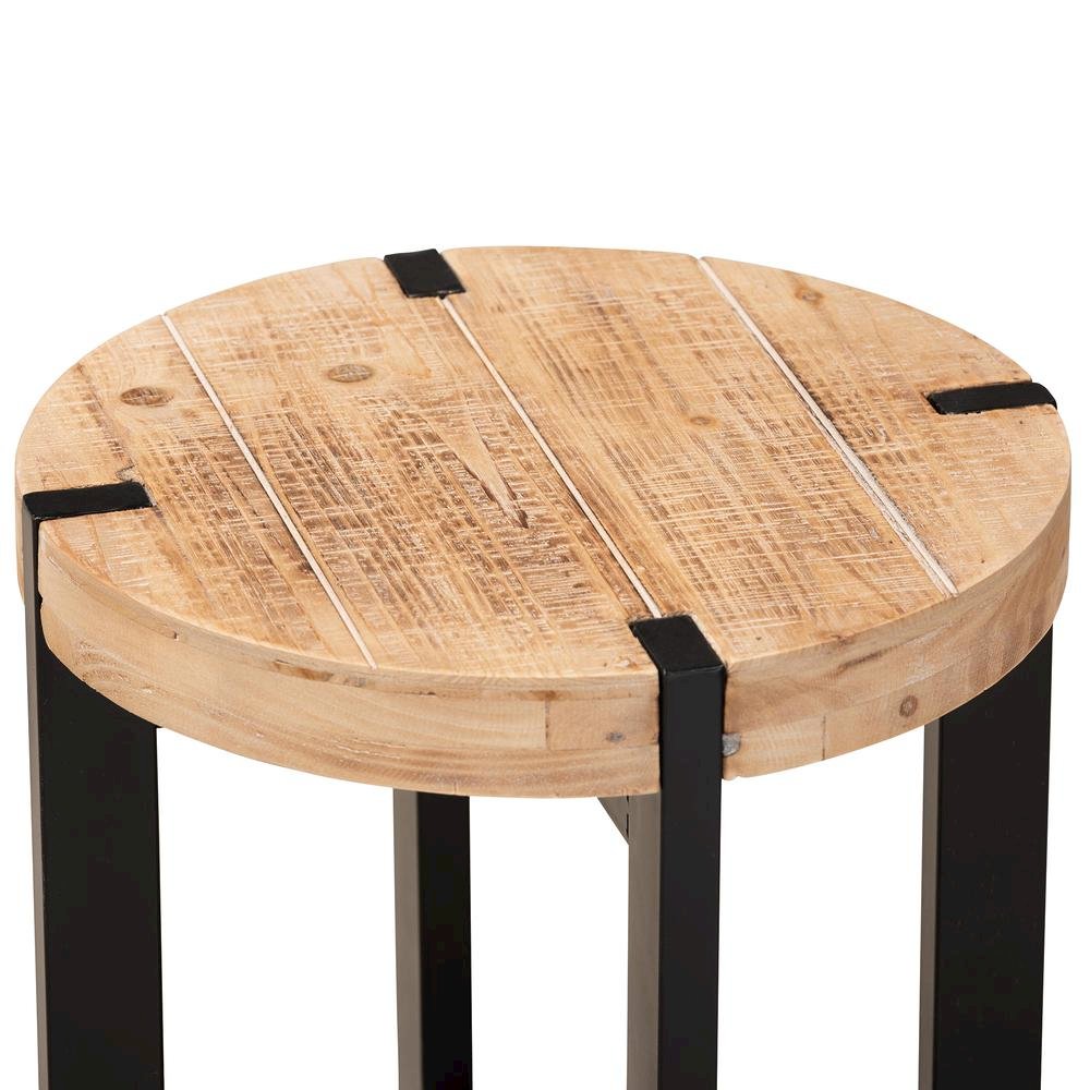 Black Finished Metal End Table. Picture 9