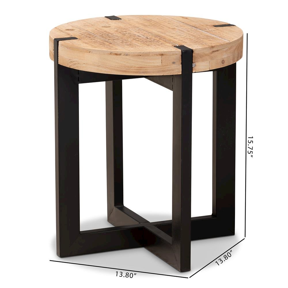 Black Finished Metal End Table. Picture 12