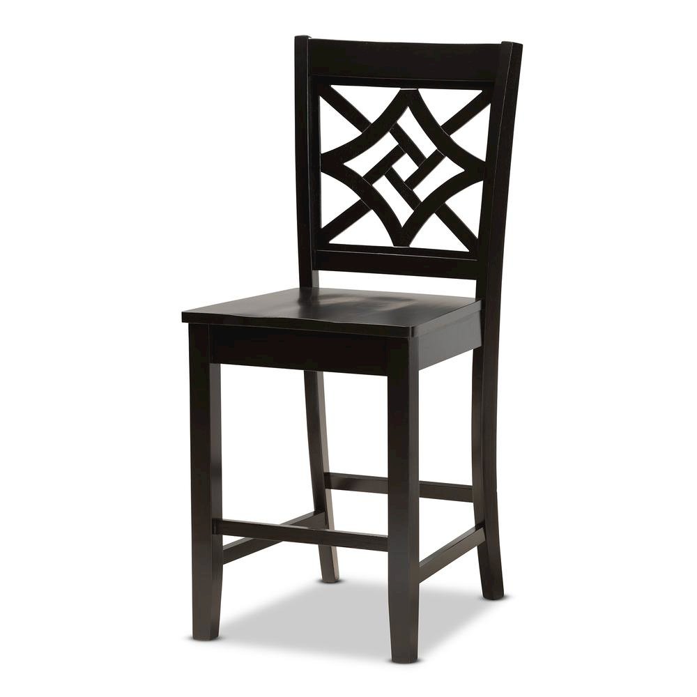 Transitional Dark Brown Finished Wood 5-Piece Pub Set. Picture 11