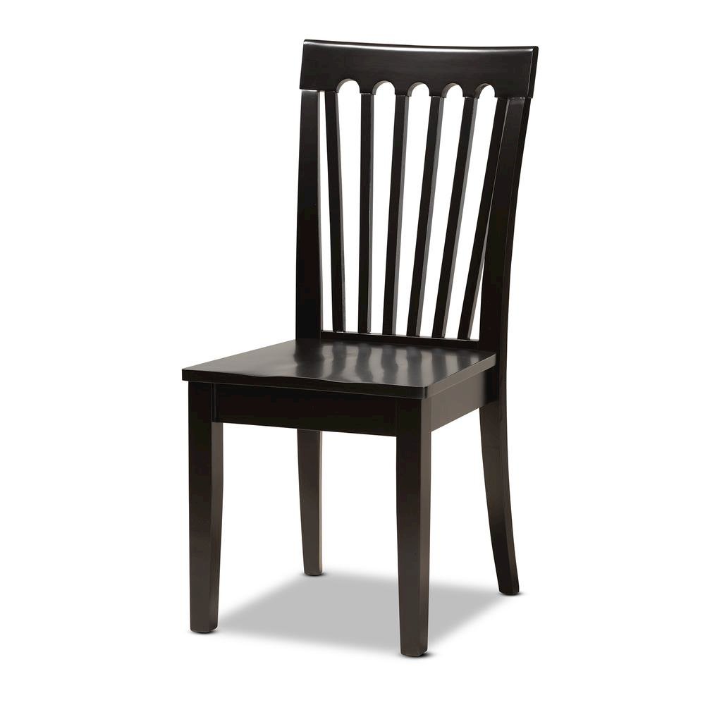 Zora Modern and Contemporary Dark Brown Finished Wood 5-Piece Dining Set. Picture 11