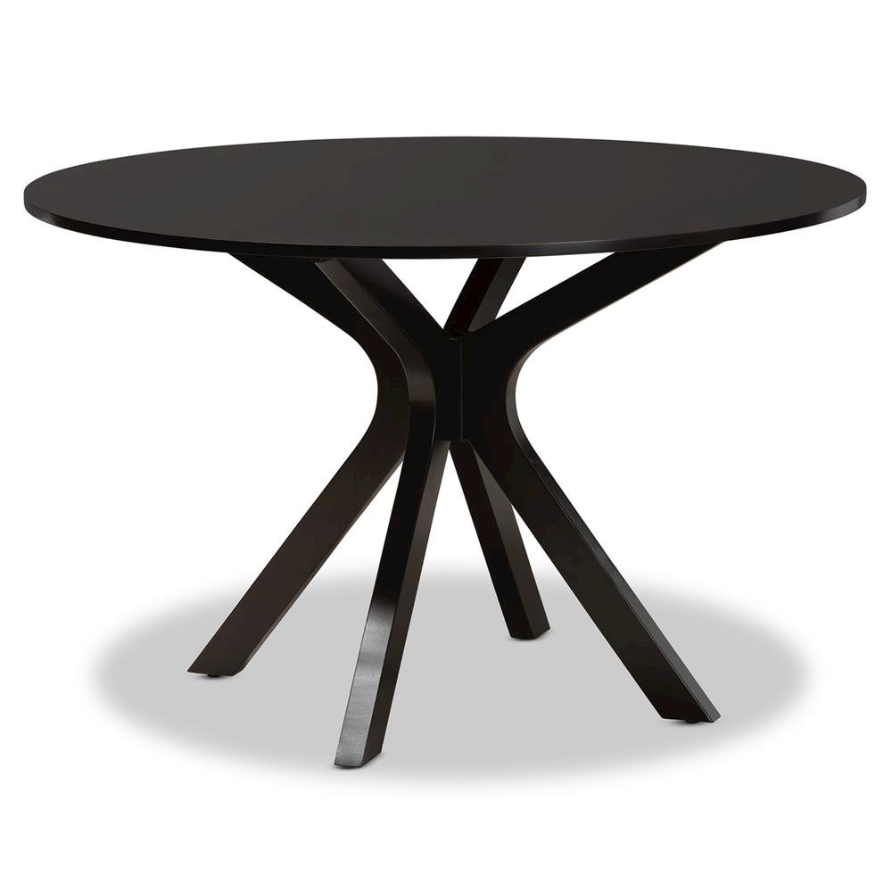 Zora Modern and Contemporary Dark Brown Finished Wood 7-Piece Dining Set. Picture 12