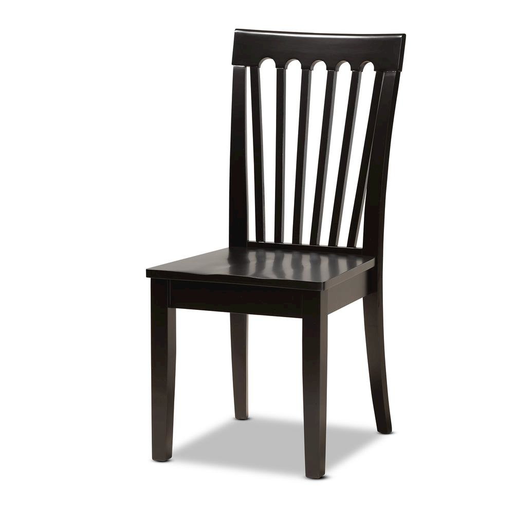 Sasa Modern and Contemporary Dark Brown Finished Wood 5-Piece Dining Set. Picture 11