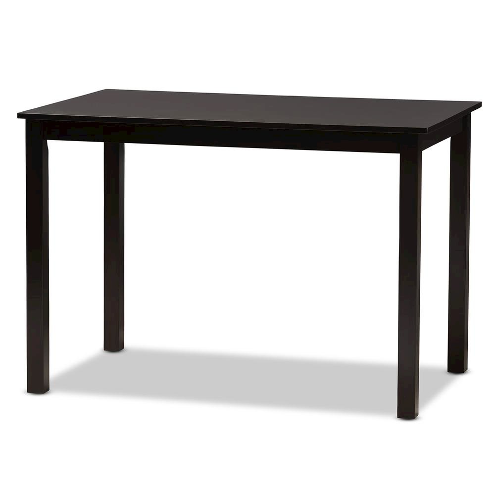 Erion Modern and Contemporary Dark Brown Finished Wood 5-Piece Dining Set. Picture 12