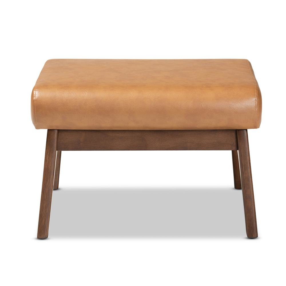 Leather Effect Ottoman. Picture 11