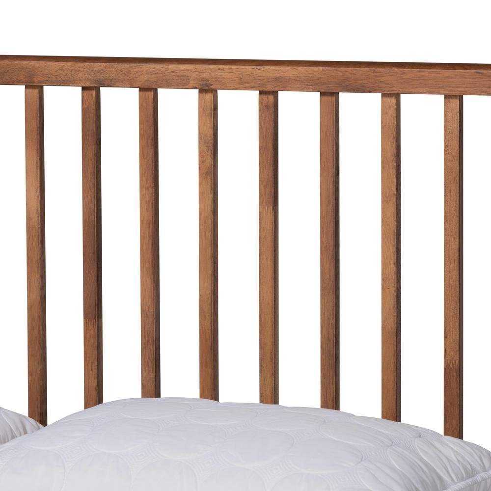Neilan Modern and Contemporary Walnut Brown Finished Wood Full Size Platform Bed. Picture 15