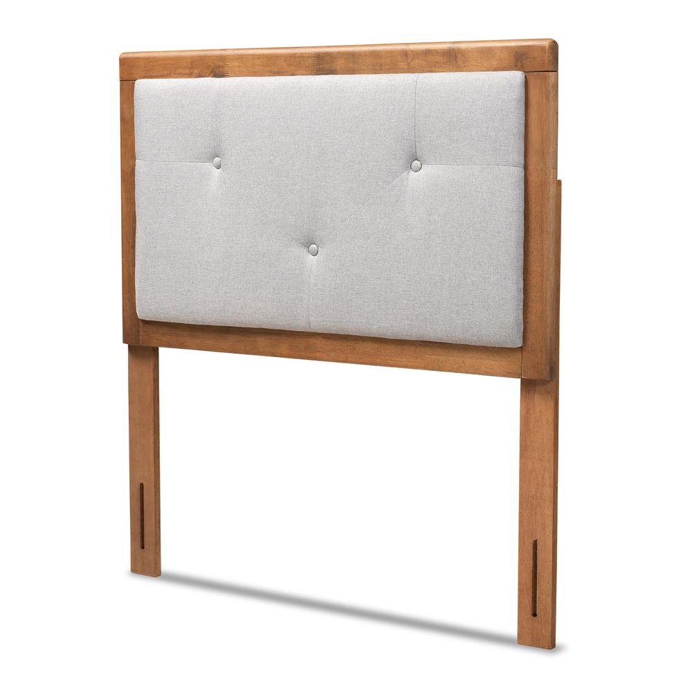 Walnut Brown Finished Wood Twin Size Headboard. Picture 8