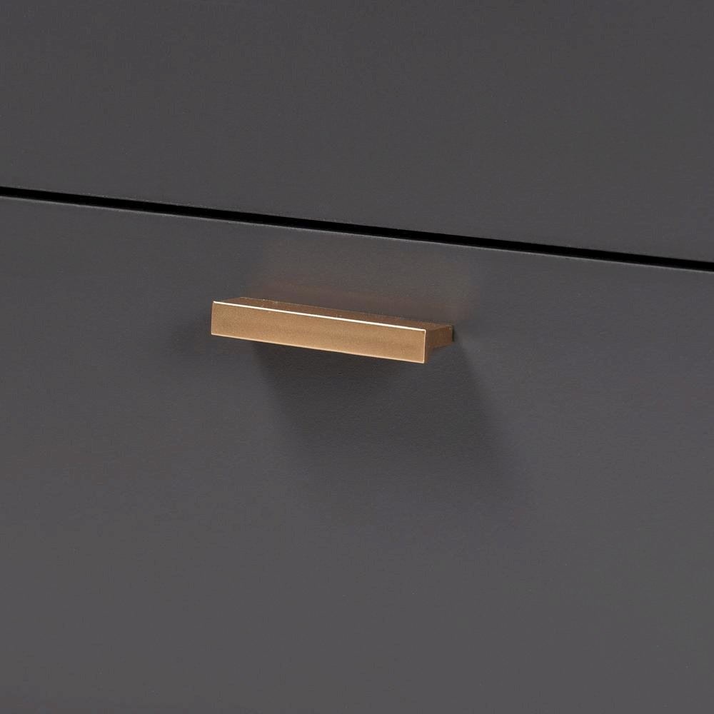 Dark Grey and Gold Finished Wood 2-Door Sideboard Buffet. Picture 15