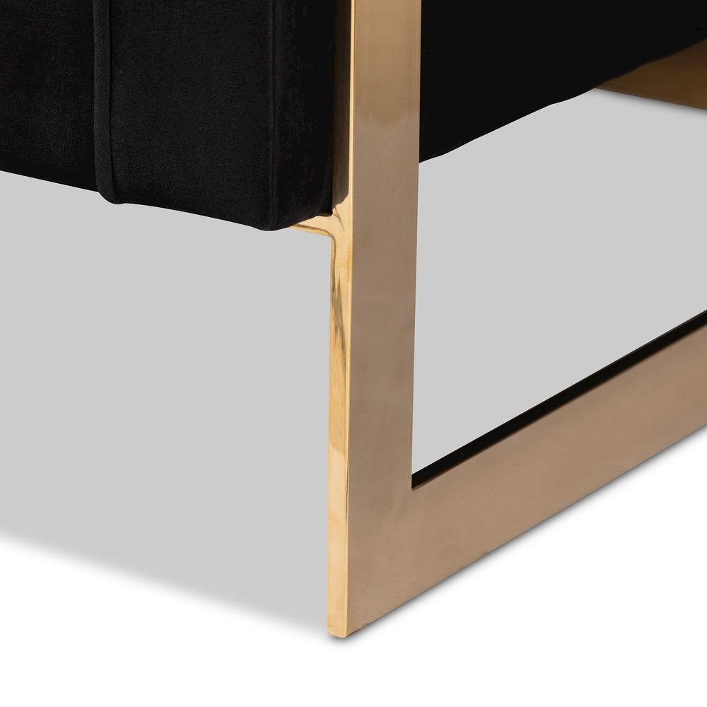 Button Tufted Sofa with Gold-Tone Frame. Picture 16