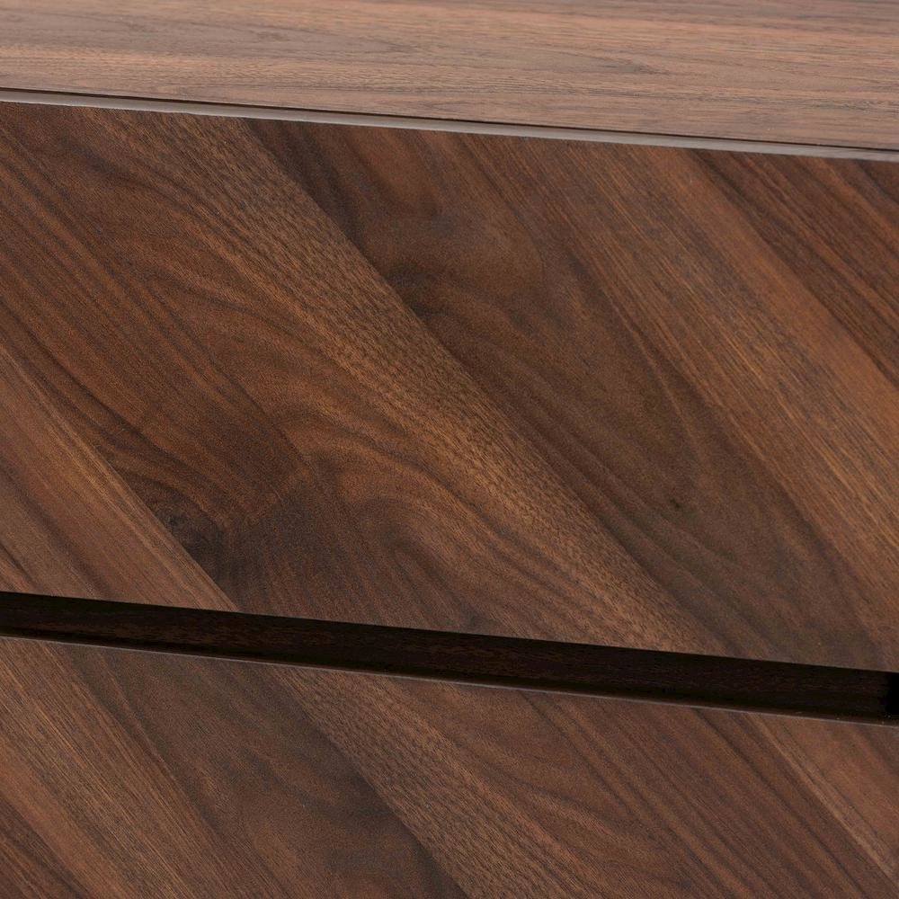 Baxton Studio Hartman Mid-Century Modern Walnut Brown Finished Wood Shoe Cabinet. Picture 16