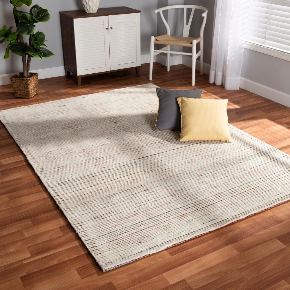 Finsbury Modern and Contemporary Multi-Colored Hand-Tufted Wool Blend Area Rug. Picture 7