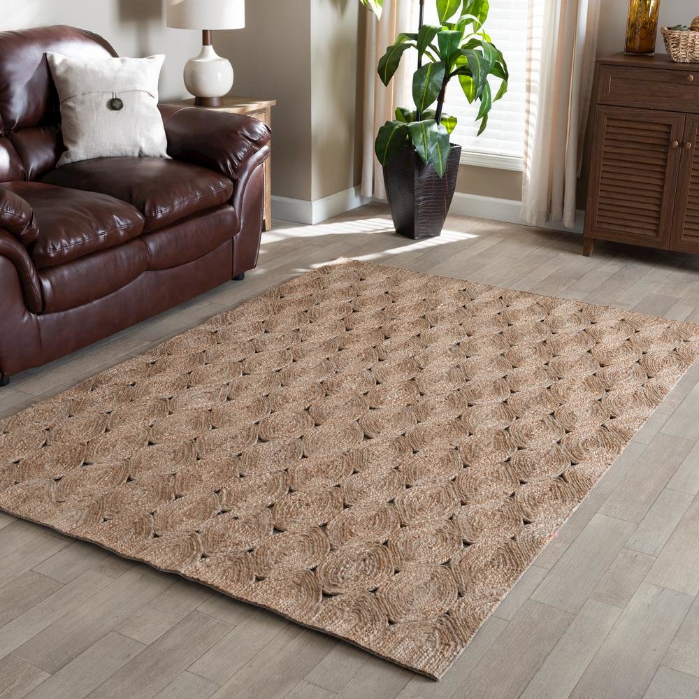 Baxton Studio Addis Modern and Contemporary Handwoven Hemp Area Rug. Picture 7