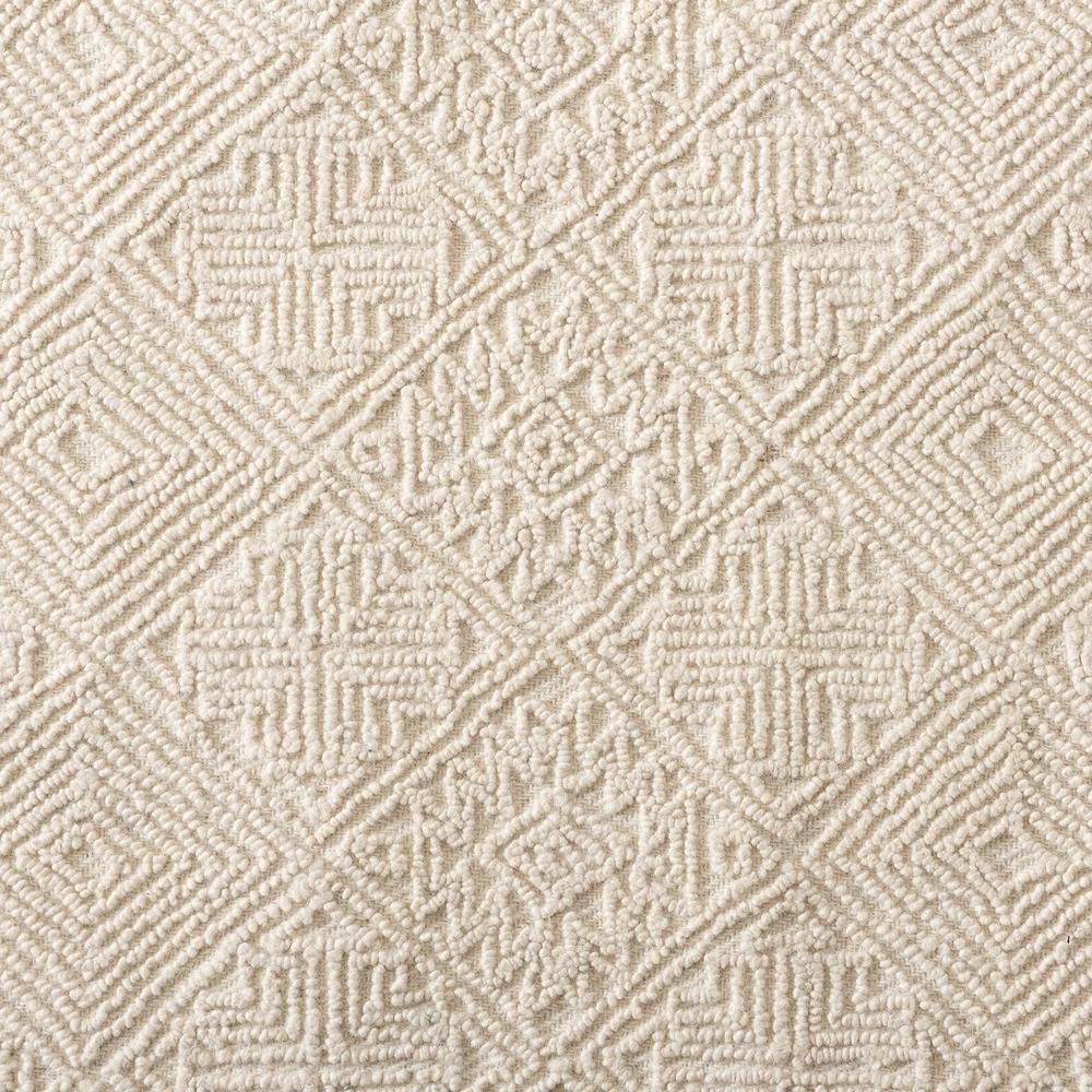 Baxton Studio Meltem Modern and Contemporary Ivory Handwoven Wool Area Rug. Picture 6