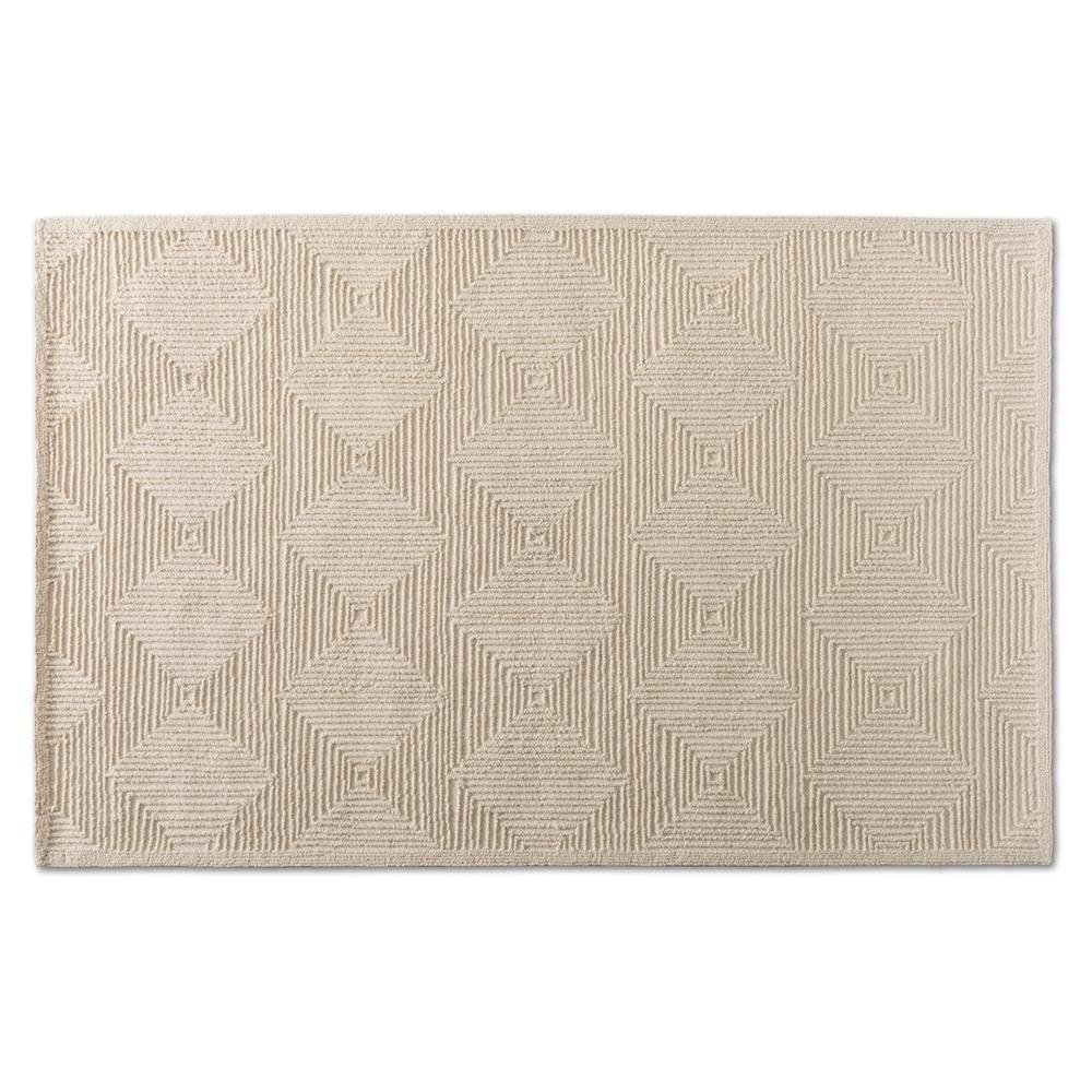 Baxton Studio Sovanna Modern and Contemporary Ivory Hand-Tufted Wool Area Rug. Picture 5