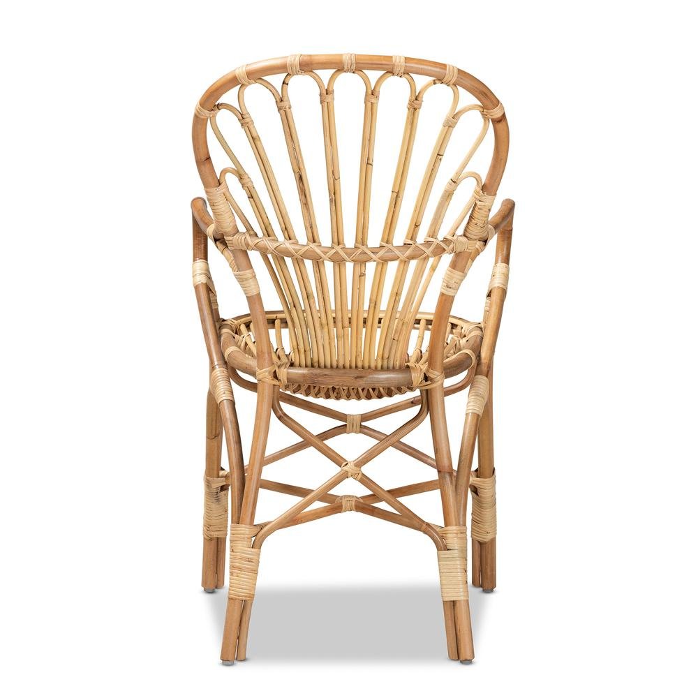 Natural Finished Rattan Dining Chair. Picture 14