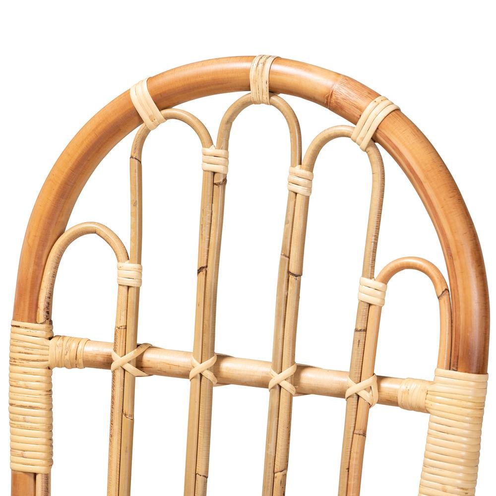 bali & pari Athena Modern and Contemporary Natural Finished Rattan Dining Chair. Picture 13