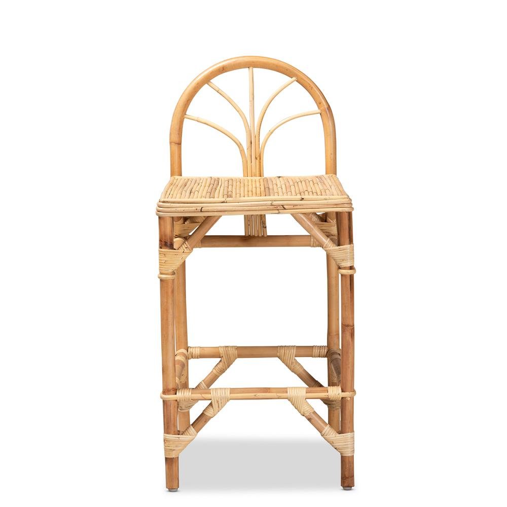 Natural Finished Rattan Counter Stool. Picture 10