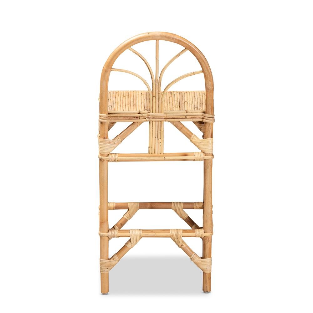 Natural Finished Rattan Counter Stool. Picture 12