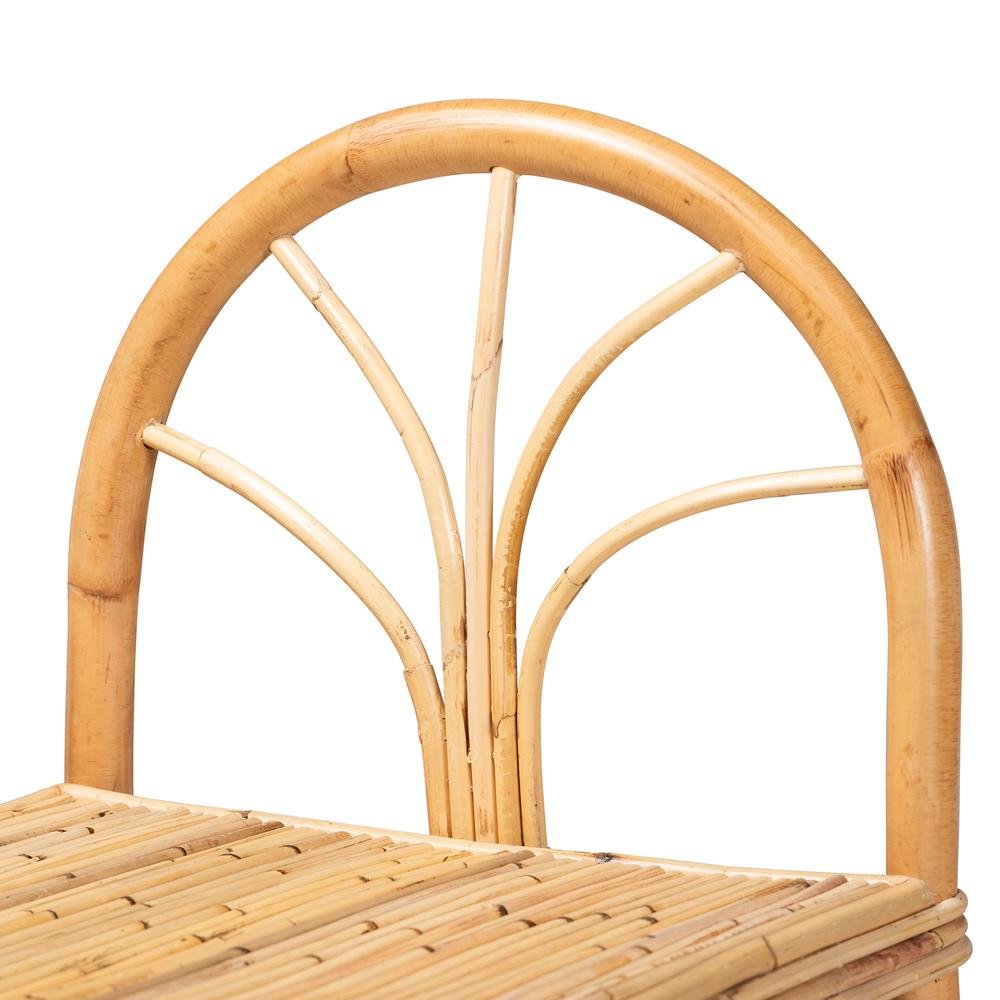 Natural Finished Rattan Counter Stool. Picture 13