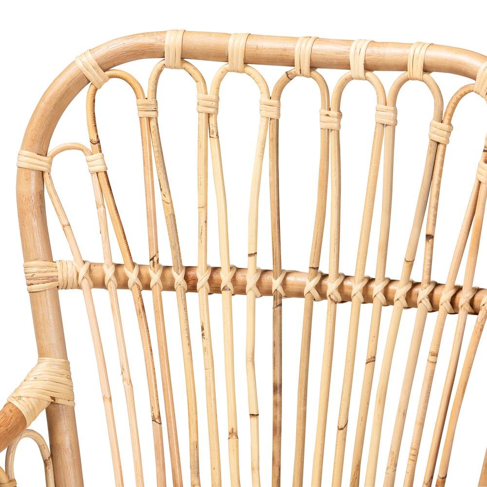 bali & pari Aya Modern and Contemporary Natural Finished Rattan Armchair. Picture 13