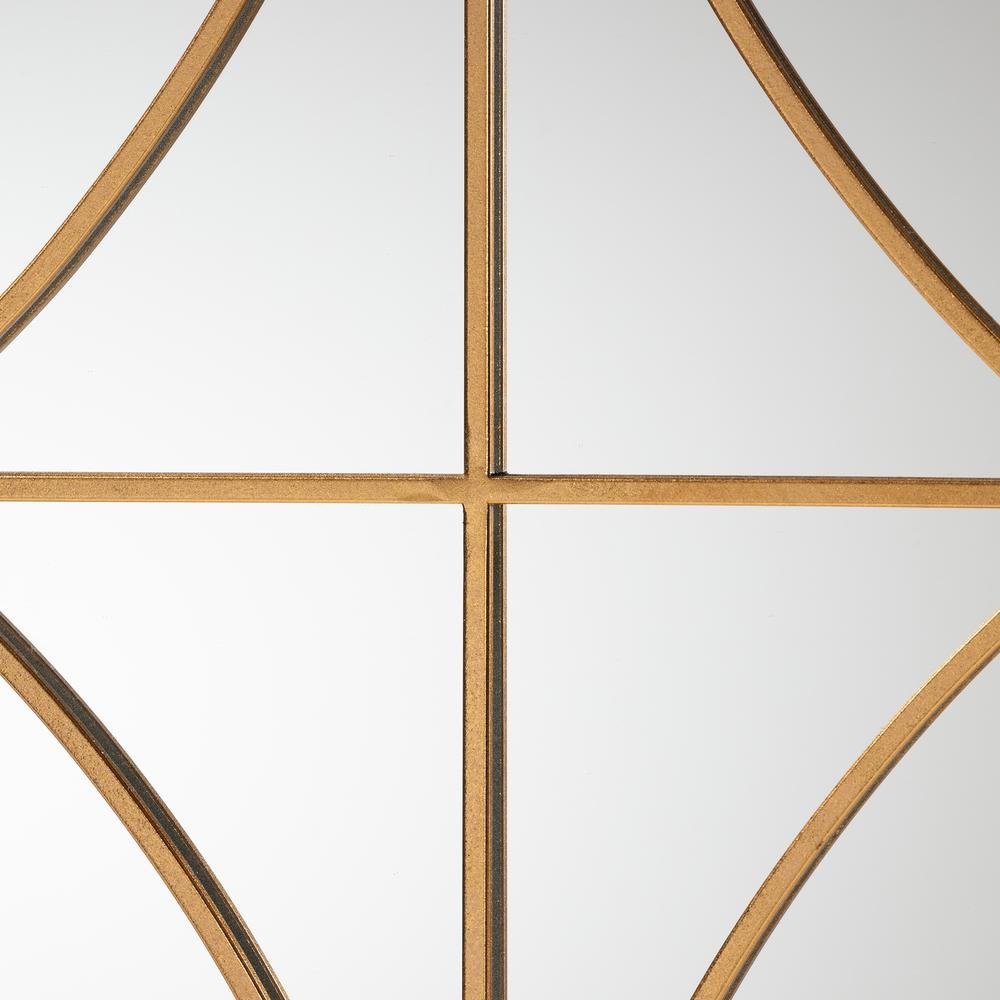 Celerina Modern and Contemporary Gold Finished Metal Accent Wall Mirror. Picture 6