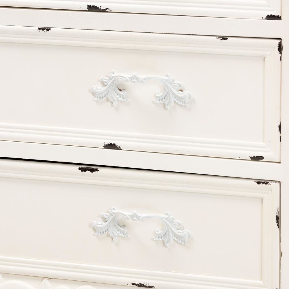 Antique White Finished Wood 5-Drawer Storage Cabinet. Picture 16