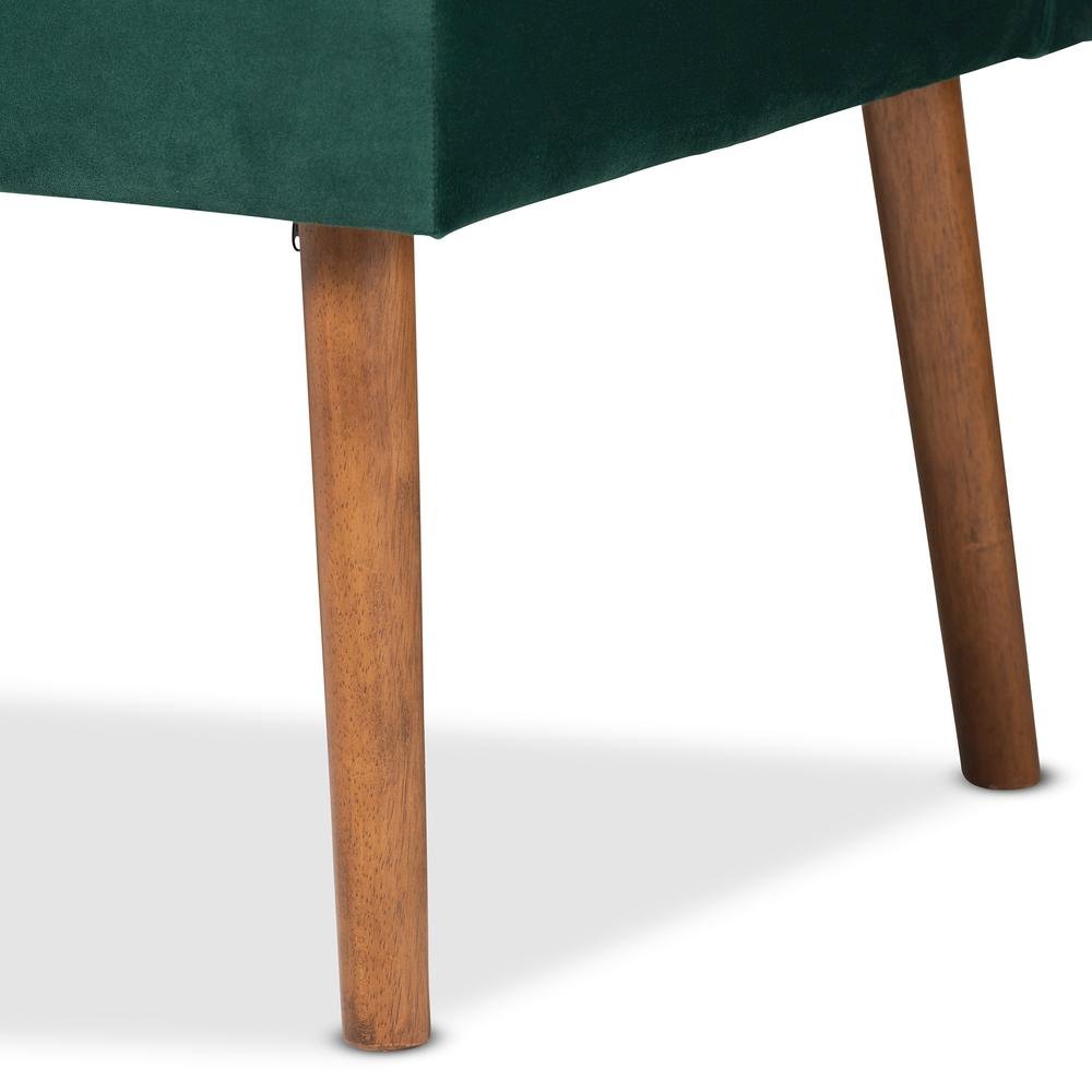 Walnut Brown Finished Wood 2-Piece Dining Nook Banquette Set. Picture 14
