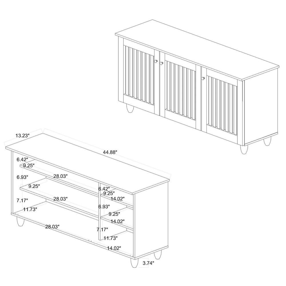 Fernanda Modern and Contemporary Oak Brown Finished Wood 3-Door Shoe Cabinet. Picture 22