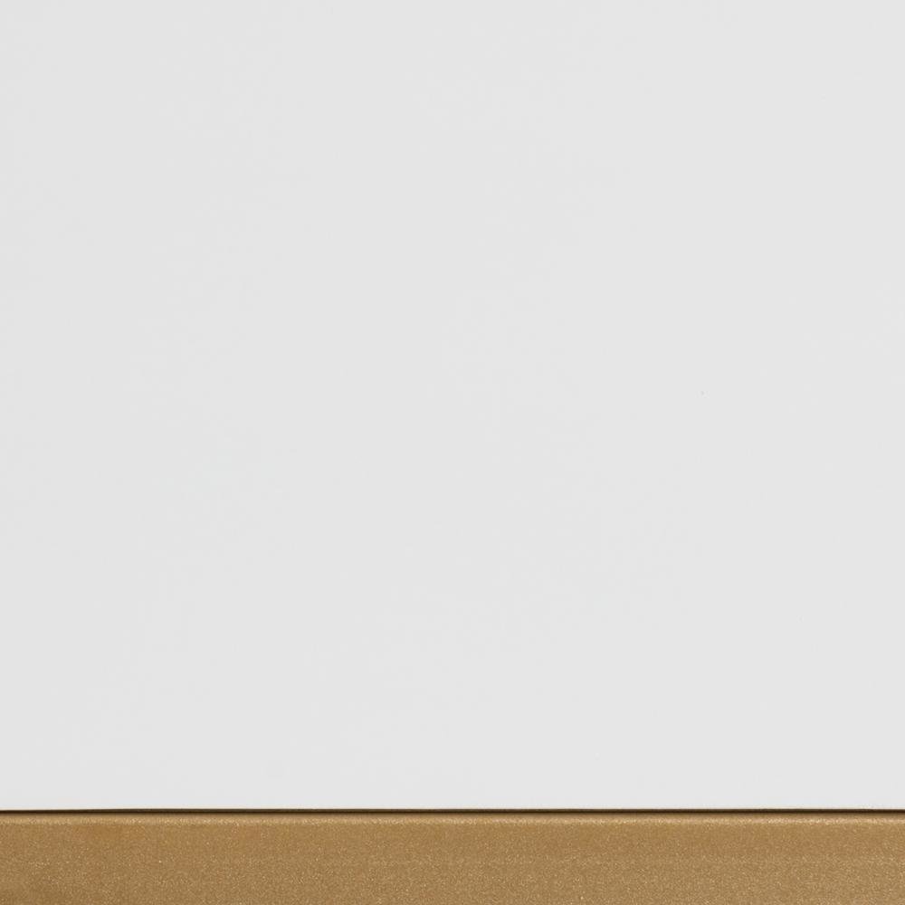 White Finished Wood and Gold Metal 2-Drawer Console Table. Picture 17