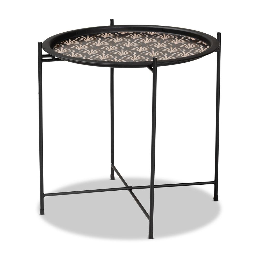 Baxton Studio Ivana Modern and Contemporary Black Finished Metal Plant Stand. Picture 8