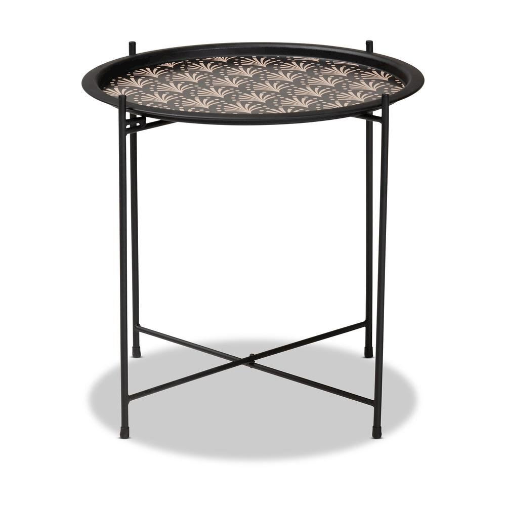 Baxton Studio Ivana Modern and Contemporary Black Finished Metal Plant Stand. Picture 9