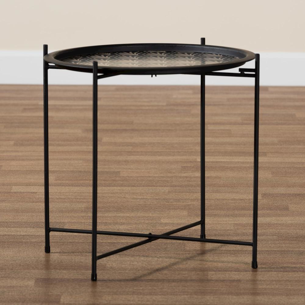 Baxton Studio Ivana Modern and Contemporary Black Finished Metal Plant Stand. Picture 13