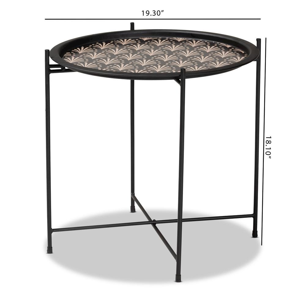 Baxton Studio Ivana Modern and Contemporary Black Finished Metal Plant Stand. Picture 14