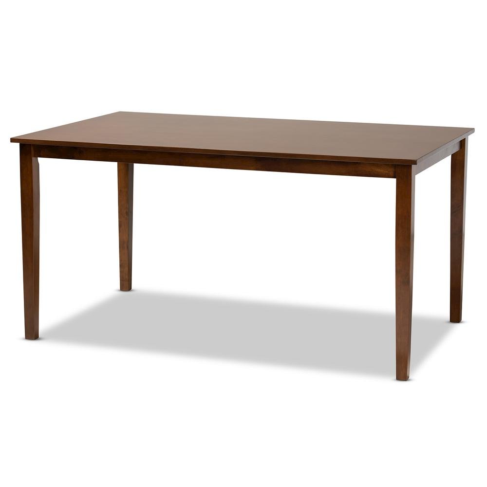 Grey Fabric Upholstered and Walnut Brown Finished Wood 7-Piece Dining Set. Picture 13