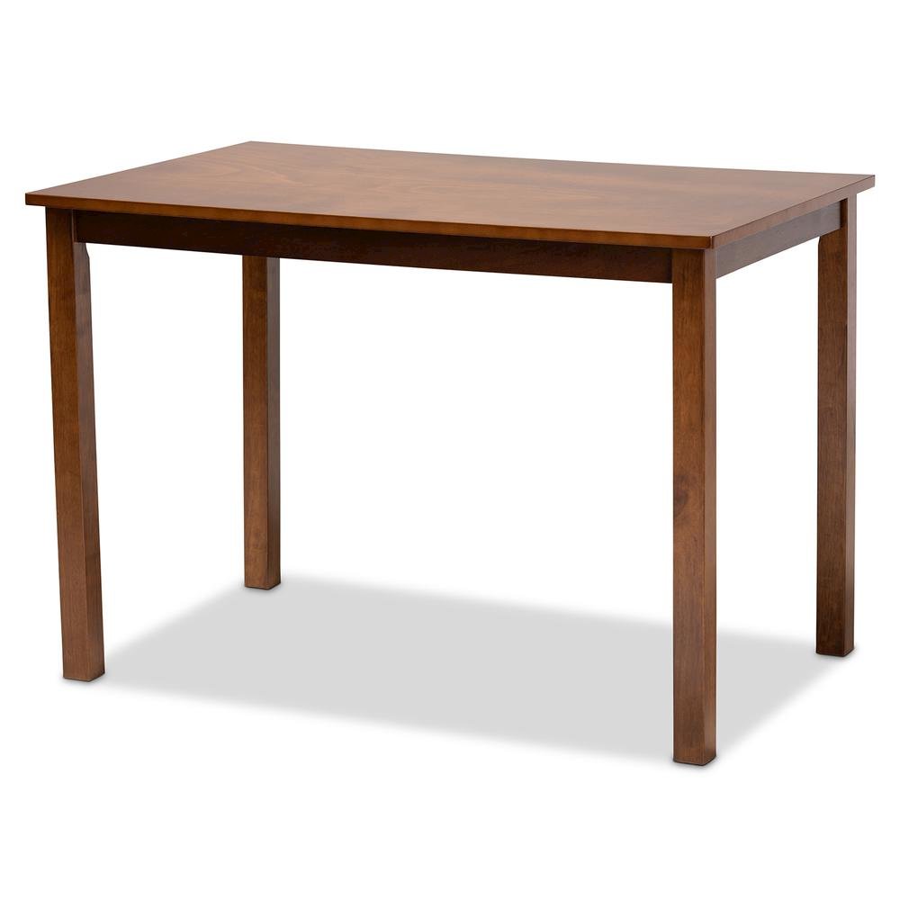Grey Fabric Upholstered and Walnut Brown Finished Wood 5-Piece Dining Set. Picture 13