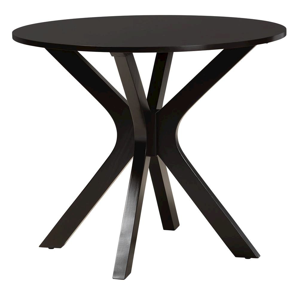 Mana Modern Sand Fabric and Dark Brown Finished Wood 5-Piece Dining Set. Picture 13