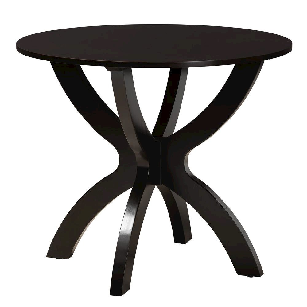 Noe Modern Sand Fabric and Dark Brown Finished Wood 5-Piece Dining Set. Picture 13