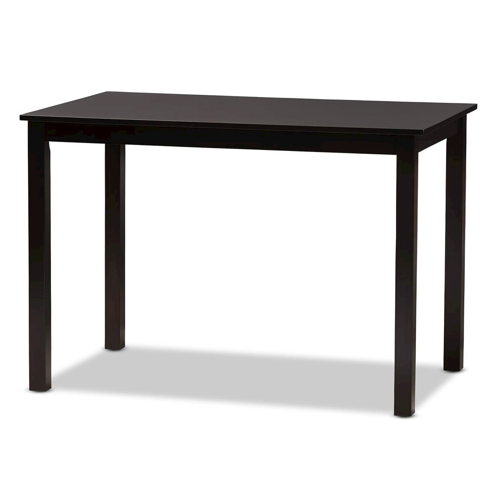 Sand Fabric Upholstered and Dark Brown Finished Wood 5-Piece Dining Set. Picture 13