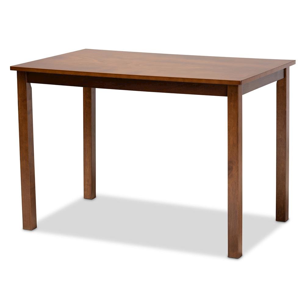 Grey Fabric Upholstered and Walnut Brown Finished Wood 5-Piece Dining Set. Picture 13