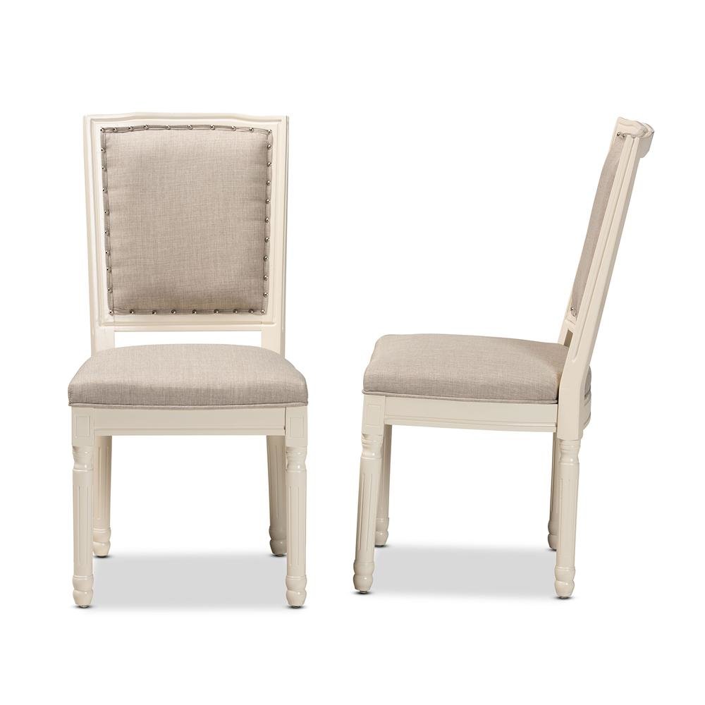 White Finished Wood 2-Piece Dining Chair Set. Picture 12