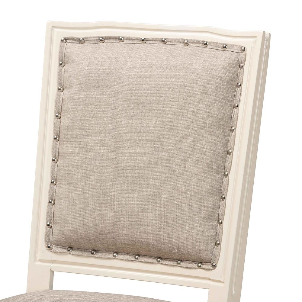 White Finished Wood 2-Piece Dining Chair Set. Picture 13