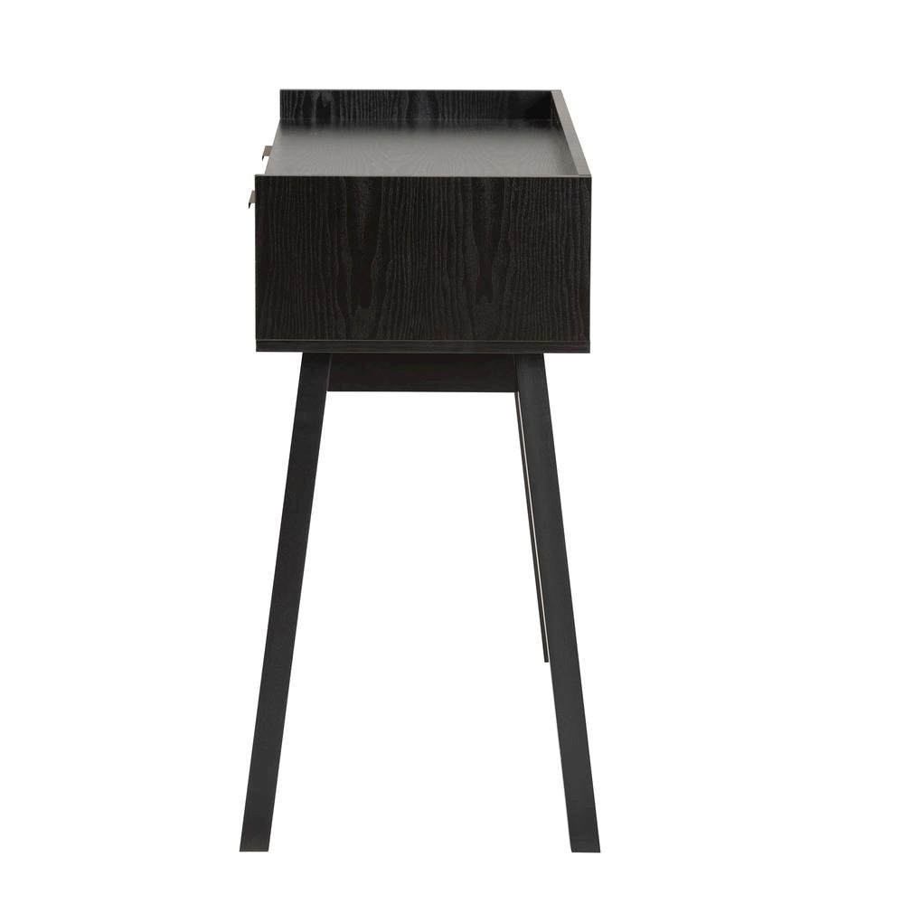 Two-Tone Espresso Brown and Natural Brown Finished Wood 2-Drawer Console Table. Picture 15