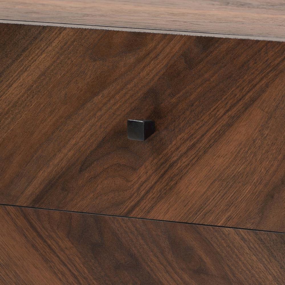 Baxton Studio Hartman Mid-Century Modern Walnut Brown Finished Wood TV Stand. Picture 16