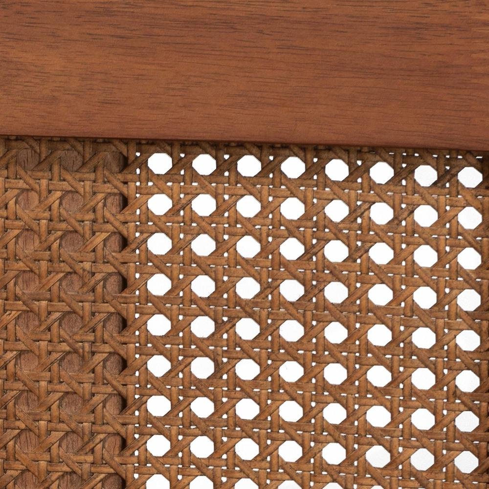 Aveena Mid-Century Modern Walnut Brown Finished Wood Queen Size Platform Bed. Picture 16